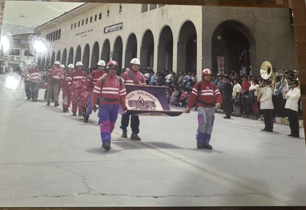Filiberto Rurush during early mountaneering operations in hte Cordillera Blanca, Ancash, Peru.