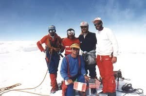 Filiberto Rurush during early mountaneering operations in hte Cordillera Blanca, Ancash, Peru.