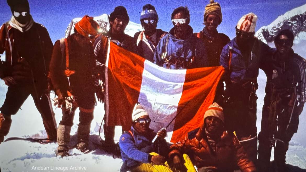 Filiberto Rurush during early mountaneering operations in hte Cordillera Blanca, Ancash, Peru.